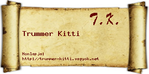 Trummer Kitti névjegykártya